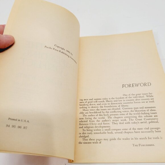 4 Vtg Ellen G. White Paperback Books Other Angel Daily Living Savior Conflict - Picture 5 of 10